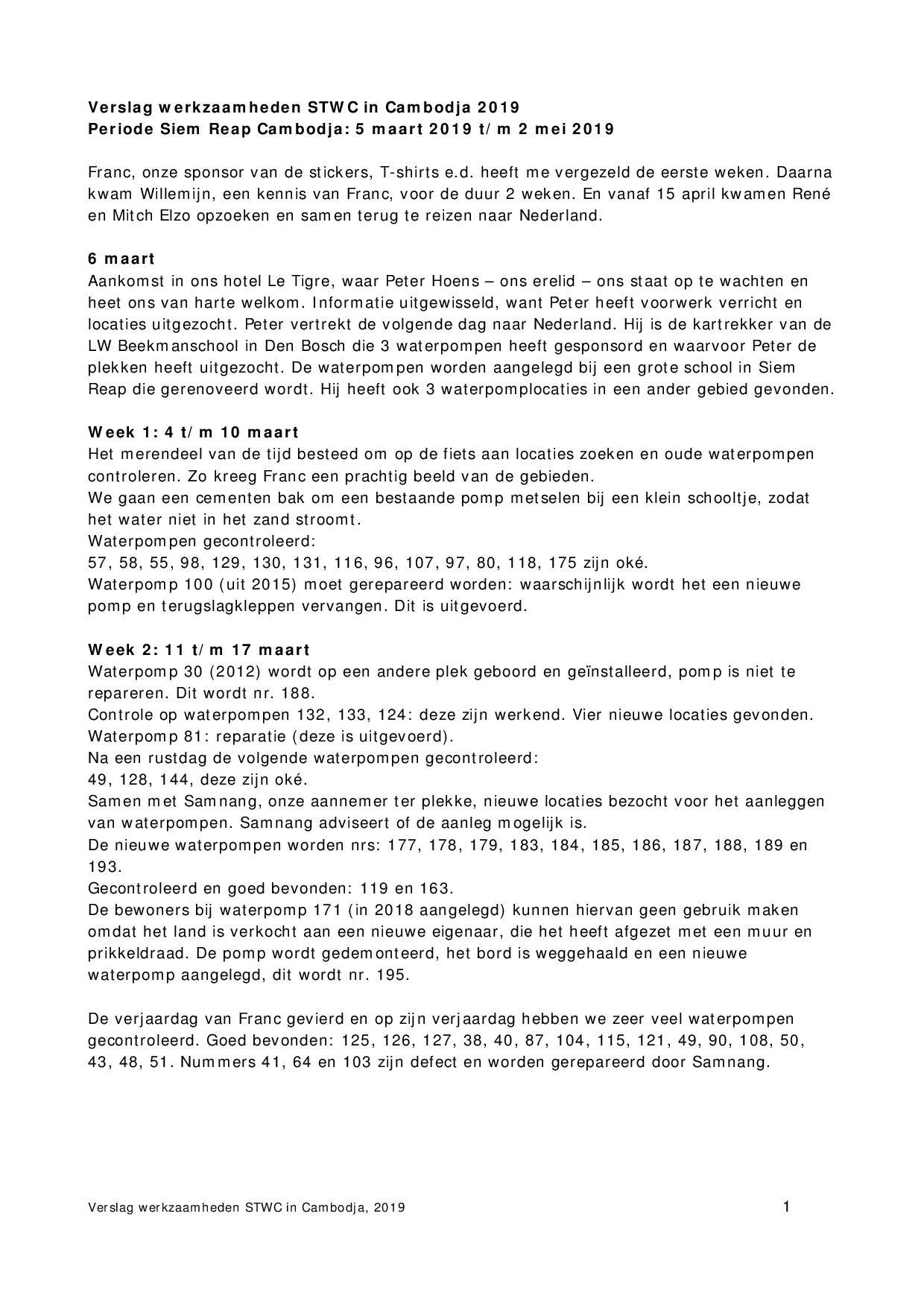 XXX Verwegfietsen activiteitenverslag 2019